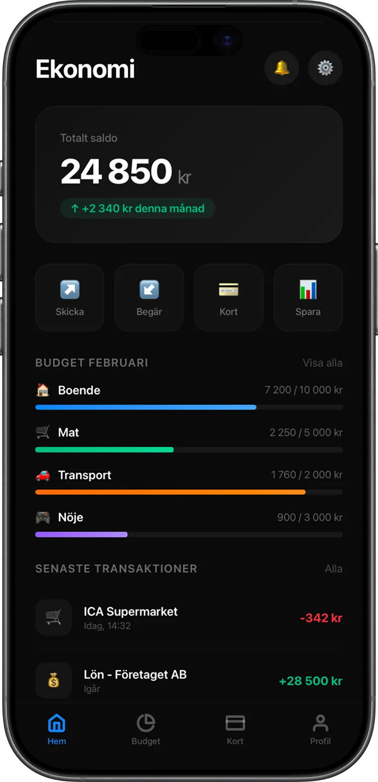 React Native app – dashboard